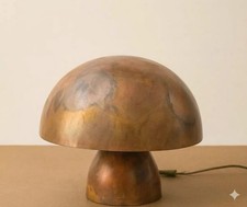 Brass Handmade Mushroom Lamp Design Rustic Table Bedside Decor Table Lamp