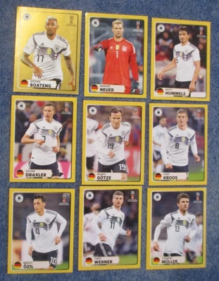 Panini FIFA World Cup 2018 Russland - Set 9 Mc Donalds Sticker M1 - M9 DFB / WM - Bild 1 von 2