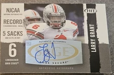 2008 SAGE HIT Larry Grant Rookie Silver Auto  - Ohio State Buckeyes 