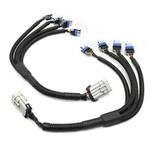 2Pcs Black Ignition Coil Wire Harness Connector, Copper Coil Pack Wiring 