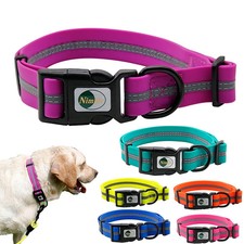 Dog Collar Waterproof Pet Collars Anti-Odor Durable Adjustable Polyester Soft wi