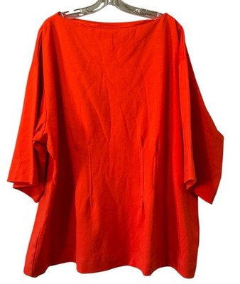 H&M Edition Women Size XXL Cotton Blend Tunic Top Shirt Colorful Office Business