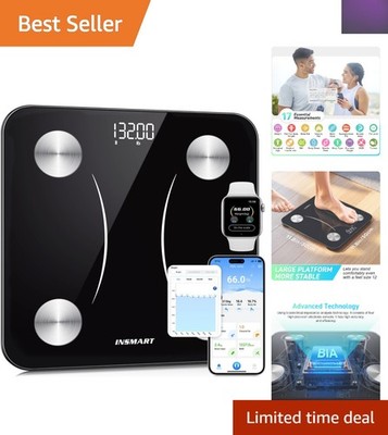 Digital Bathroom Scale - 12x12 Smart Scale for Accurate Body Metrics