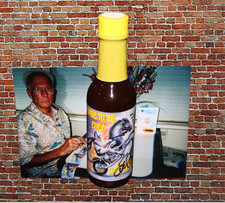 Evel Knievel Autograph Hot Sauce Bottle! COA Motorcycle Stunt Daredevil Signed 