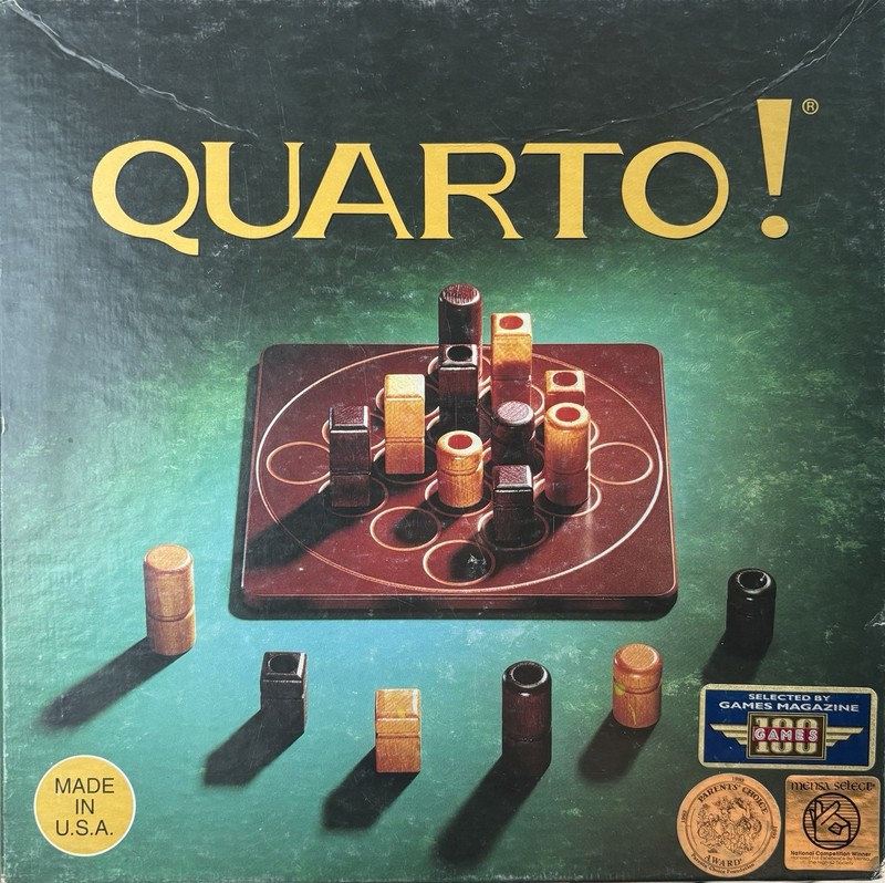 Quarto! Wooden Board Game - 1993 Vintage - Complete - Made In USA