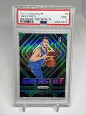 2018 Panini Prizm Emergent-Green Luka Doncic PSA 9