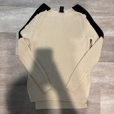 Ann Taylor Loft Petite Women s Color Block Sleeve Sweater Size MP-Preowned