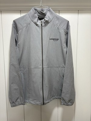 Greg Norman Jacket Gray Long Sleeve Full Zip Large Windbreaker  Lake of Isles''