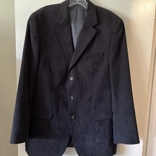 Polo Ralph Lauren Corduroy Blazer Men's Sz 42L Black Jacket Sports Coat NWOT
