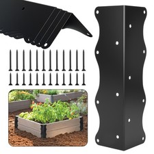 Raised Garden Bed Corner Brackets Wood Screws Vegetable Planter 11x3x3 4 PCS