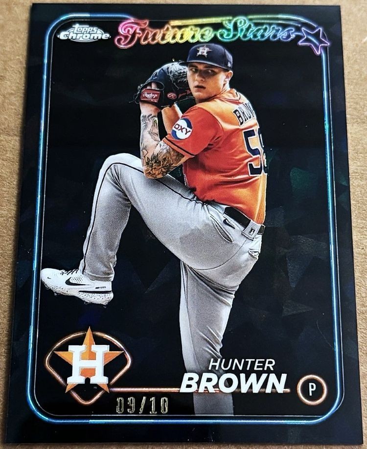 2024 Topps Chrome Sapphire FUTURE STARS #30 Hunter Brown BLACK REFRACTOR 03/10