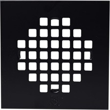 Westbrass D206-SQG-62 4-1/4" Square Shower Drain Cover Matte Black 4-3