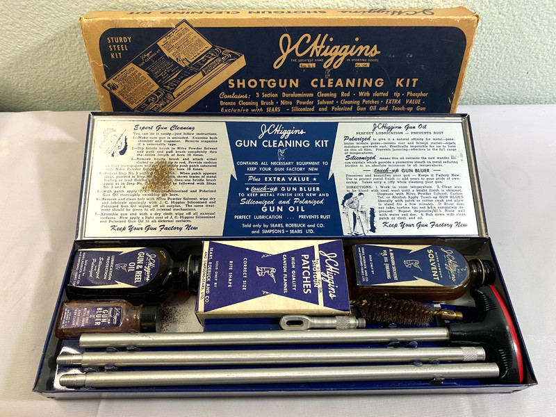 VINTAGE JC Higgins No. 710 Shotgun Cleaning Kit w/Box - NICE!