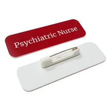 Psychiatric Nurse 1 x 3" Rounded Corner Name Badge | Medical Specialism Badges