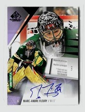 2023-24 SP GAME USED SPGU PREMIUM TAG PATCH AUTO MARC-ANDRE FLEURY 1/1 WILD