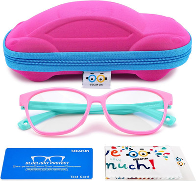 Blue Light Glasses for Kids Girls Boys with Cute Car Case, UV400 Protection, ant