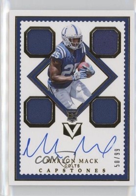 2017 Panini Vertex Rookie Capstones 50/99 Marlon Mack #115 Rookie Auto RC h3a