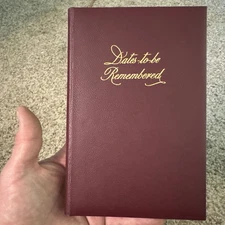 Vintage At-A-Glance Dates To Be Remembered Book with 1954-1955 Calendar, Unused