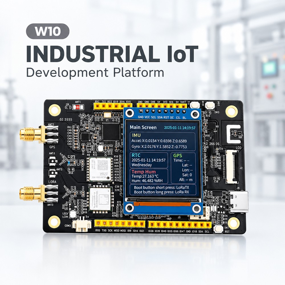 Development Board ESP32-S3 Industrial IoT Remote Monitoring LoRa GPS Sensor W10