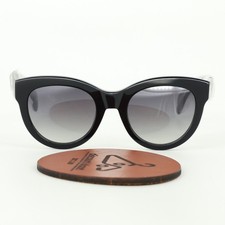 Carolina Lemke Berlin Tozi CL9053 Black Cat Eye Sunglasses Smoke Gradient Lens