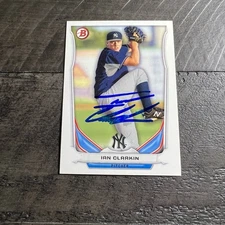 Ian Clarkin SIGNED IP AUTO 2014 Bowman Draft - Top Prospects Yankees #TP-56 RC