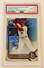 2022 Bowman Mega Box Joshua Baez Auto RC #BMA-JB PSA 10 Gem