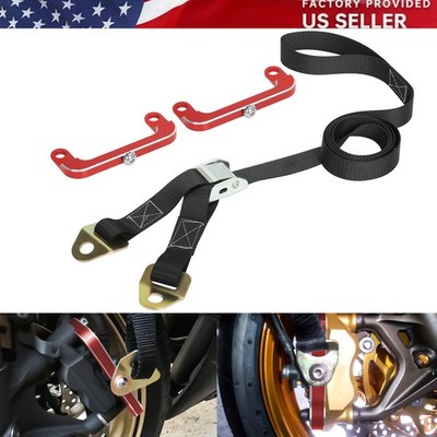 For GSX-R1000 GSXR1000R/RZ/X Front Lowering Strap Brackets Drag/Roll Racing ,Red
