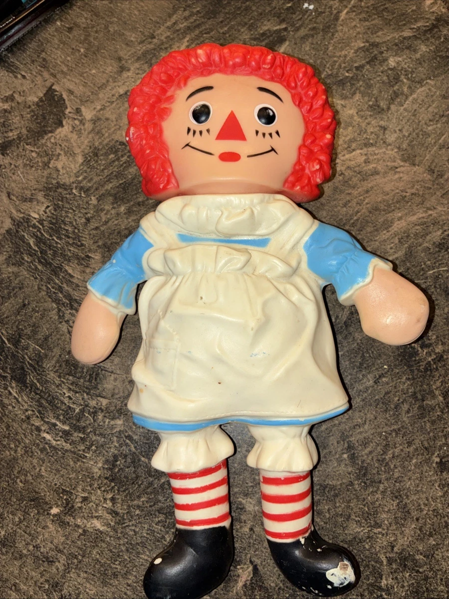 Raggedy Ann & Andy with Vintage Rubber Dolls & Doll Playsets for