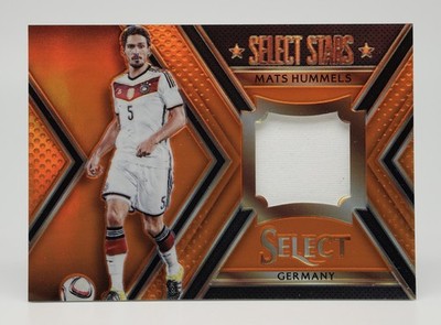 MATS HUMMELS Germany 2015-16 Panini Select Soccer Stars ORANGE PRIZM Jersey /149