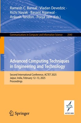 Advanced Computing Techniques in Engineering and Technology Bansal (u. a.) Buch