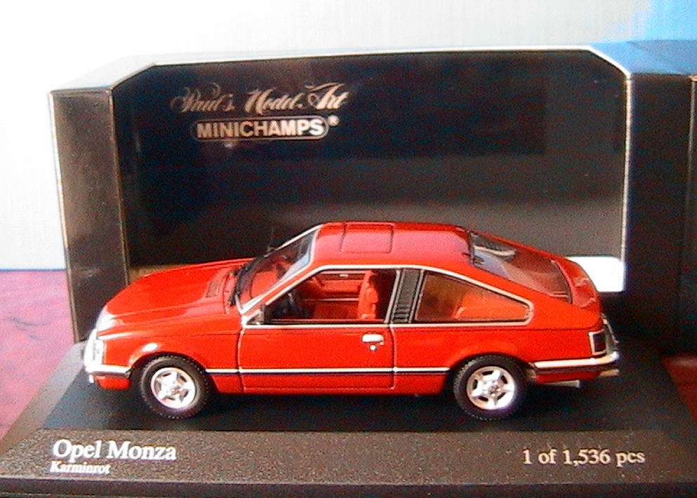 Miniature Opel Monza A 3.0S 1980 Karminrot Red Minichamps 1:43