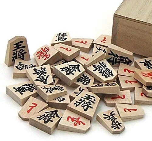 Shogi Pieces Koma (Japanese Chess Pieces) Wooden with Paulownia Box JAPAN NEW - Image 2 of 4
