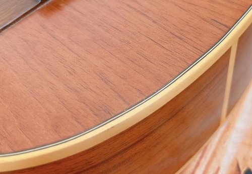 Alulu Solid Mahogany Baritone guitarlele Laser pattern HU1412 - Picture 16 of 17