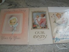 LOT OF 3 VINTAGE UNUSED OUR BABY  BABY'S STORY BOOKS