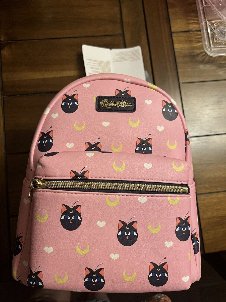 Sailor moon luna loungefly pink mini backpack Pretty Guardian Sailor Moon Items & Flowers Mini Backpack  main image 3