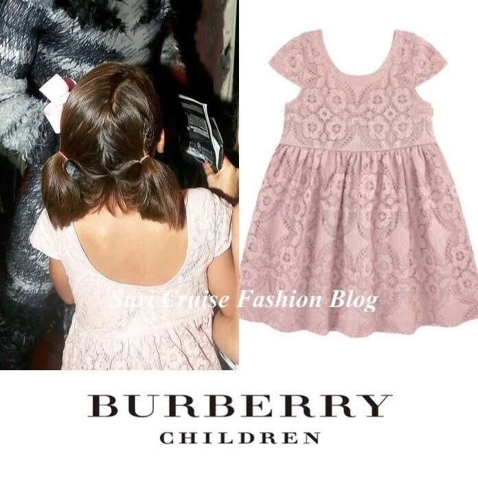 Vestido de renda rosa empoeirado Burberry feminino tamanho 14Y 164 cm - Imagem 4 de 4
