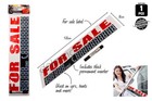 <!--F#f_0-->58 x 15cm For SALE Sign Label with Black Marker for Car Boat Window Sticker <!--F/-->