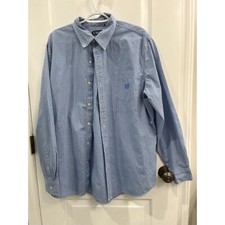 Chaps Mens Easy Care LS Casual Dress Shirt Size XL
