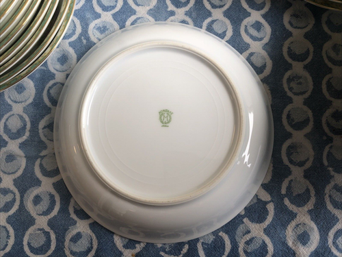 Vintage Noritake M Mystery Porcelain Floral Salad Soup Bowl w Gold - 1917 Japan - Picture 4 of 7