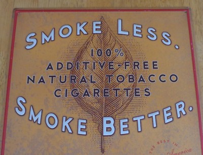 cigarette for less Nat Sherman Natural Tobacco Cigarettes Smoke Less Smoke Better Metal Tin Sign cigarette for less Nat Sherman Natural Tobacco Cigarettes Smoke Less Smoke Better Metal Tin Sign