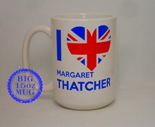 I Heart Love Margaret Thatcher Big 15 Oz Mug Can Personalise Prime Minister Gift