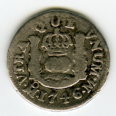 ☆ HISPANIC SILVER • COLONIAL ½ REAL 1746 • MEXICO (M) • FELIPE V