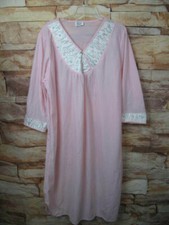 Kelly Reed Womens Pink Vintage Long Sleeve Long Nightgown Size M -L