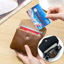 Man and Women Leather Coin Wallet Credit Card Holder Wallet Mini Pocket Purse US