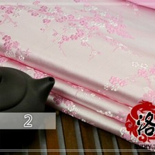 Jacquard Brocade Satin Faux Silk Fabric Chinese Floral Retro DIY Upholstery Soft