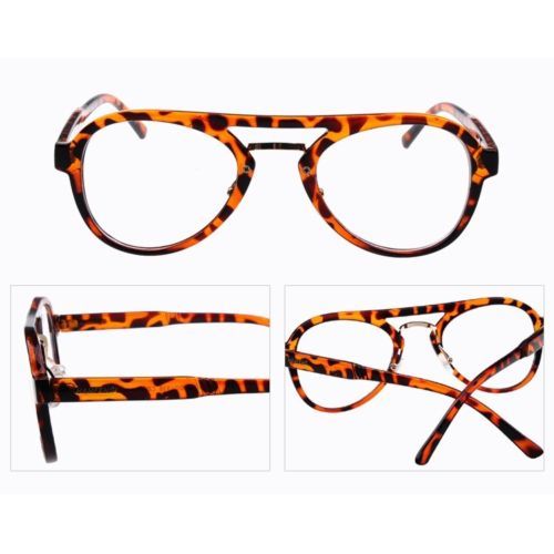 Beison Pilot Optical Unisex Vintage Full Rim Eyeglass Glasses Frame Clear Lens - Bild 2 von 12