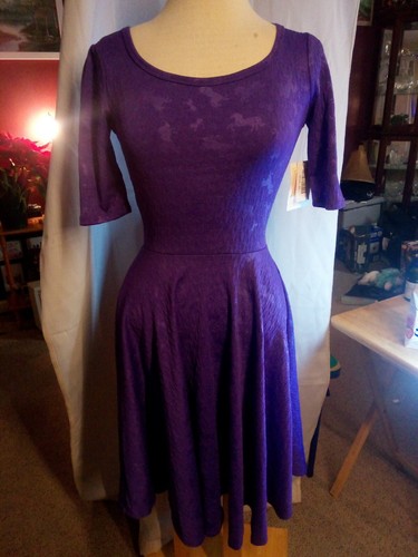 LuLaRoe Nicole Dress XS Purple Unicorn 