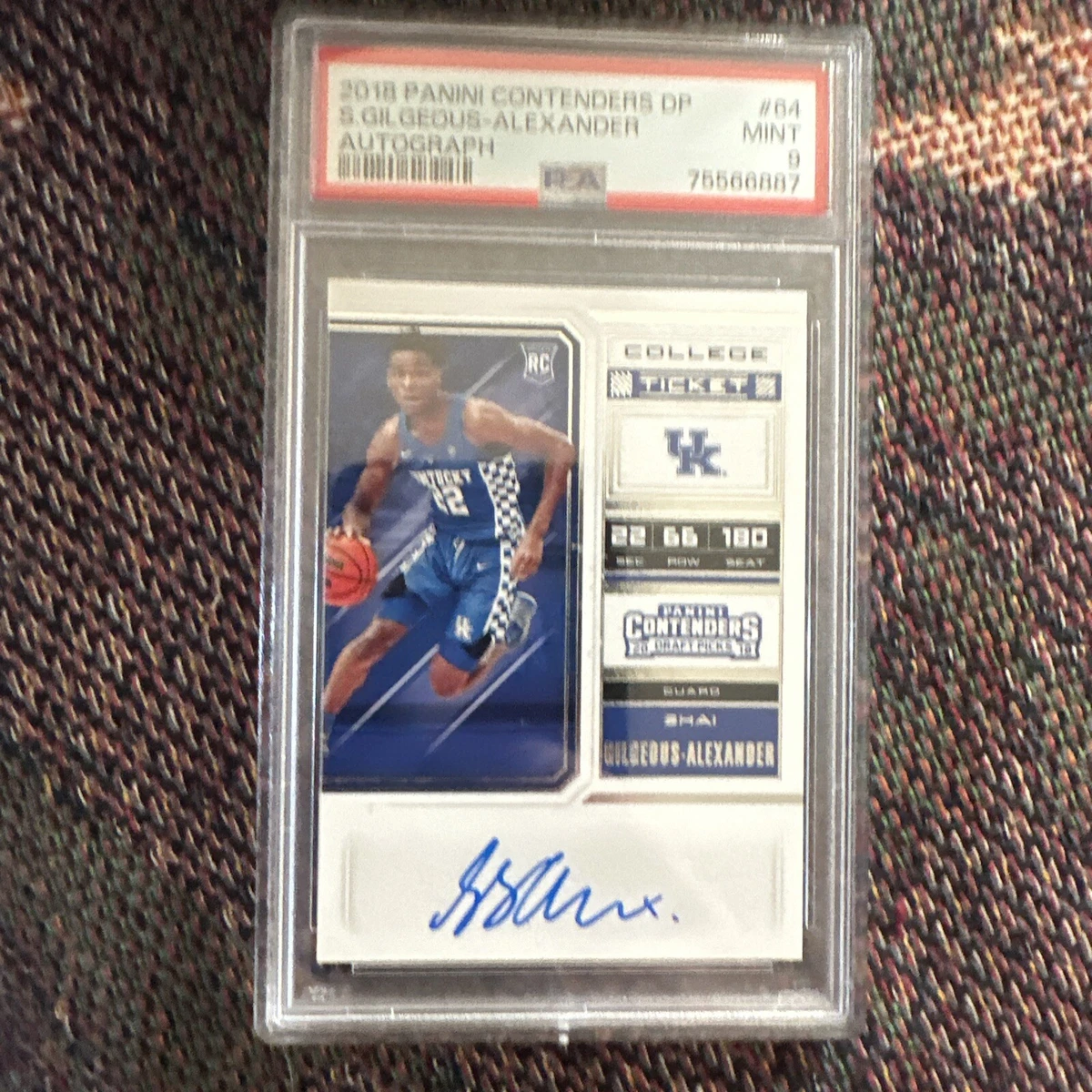 2018-19 Panini Contenders DP Shai Gilgeous-Alexander RC #64 PSA 9 MT AUTO Rookie
