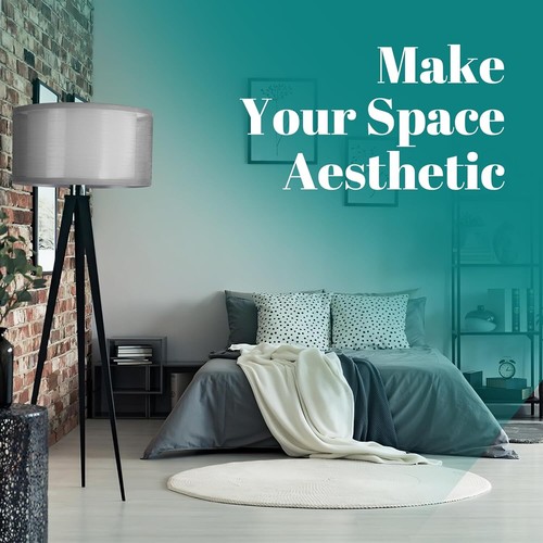 Pantalla de luz de techo de tela de 2 niveles o pantalla de lámpara para decoración de hogar y oficina - Imagen 6 de 6
