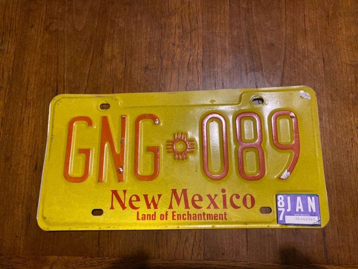 Vintage 1987 New Mexico License Plate GNG 089 | eBay UK